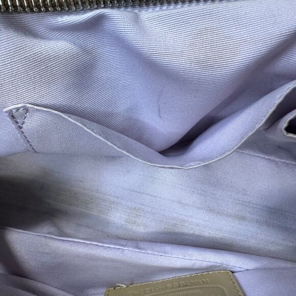 Vintage Y2K Coach Monogram Tan Canvas and Patent Leather Shoulder Bag - Picture 10 of 12